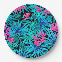 Tropische Blätter Pappteller