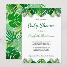 Tropische Blätter Rainforest Foliage Babydusche
