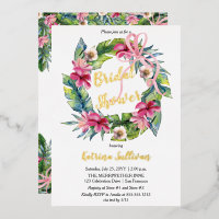 Tropische Blätter | Rosa Brautparty