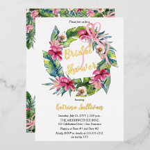 Tropische Blätter | Rosa Brautparty
