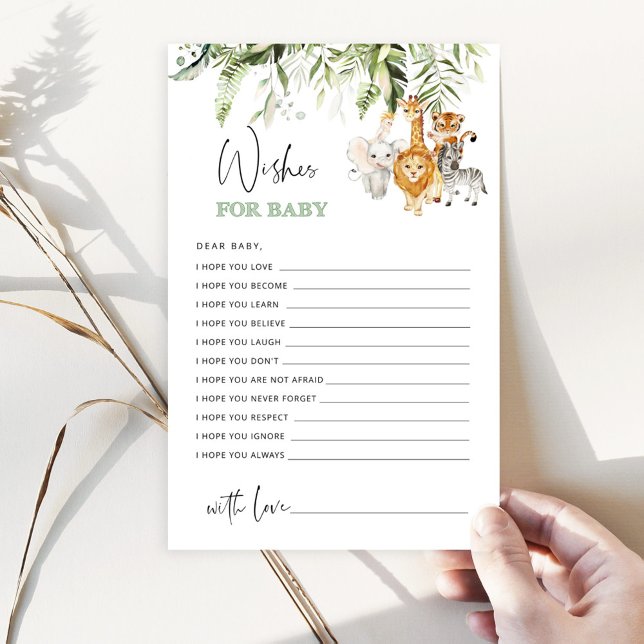 Tropische Blätter Safari-Tiere Wünsche für Kleinki (Von Creator hochgeladen)