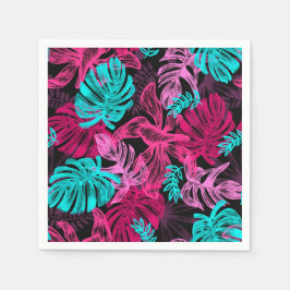 Tropische Blätter Serviette