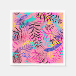 Tropische Blätter Serviette