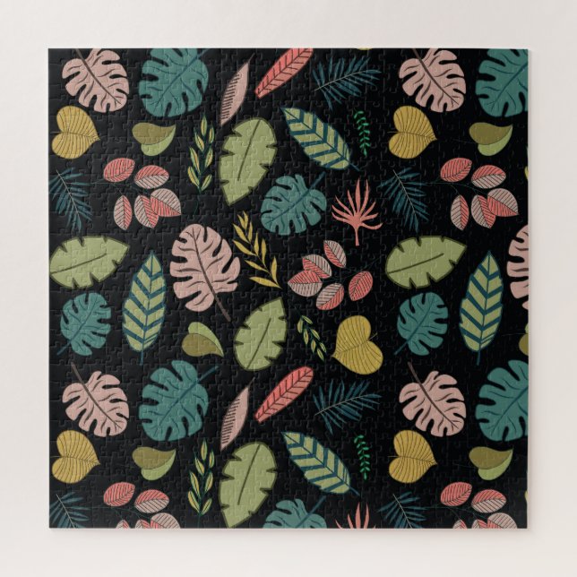 Tropische Blätter: Sommer Vintage Blüten (Vertikal)