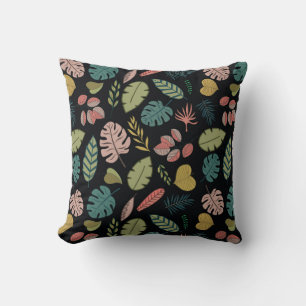 Tropische Blätter: Sommer Vintage Blüten Kissen