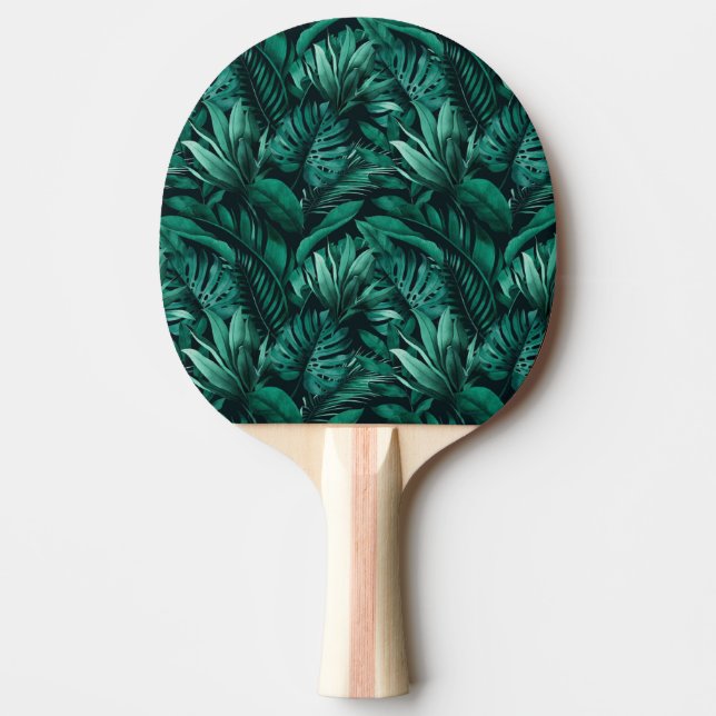 Tropische Blätter Tischtennis Schläger (Vorderseite)