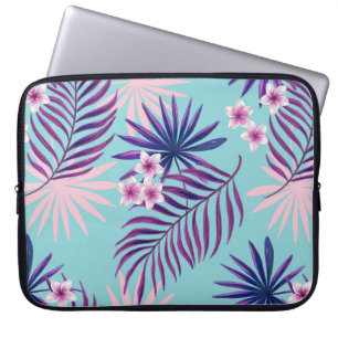 Tropische Blätter und Blume 2 Laptopschutzhülle