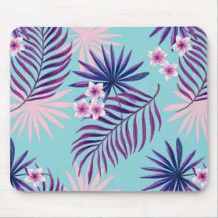 Tropische Blätter und Blume 2 Mousepad
