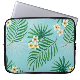 Tropische Blätter und Blume Laptopschutzhülle