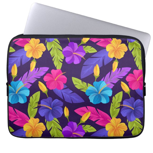 Tropische Blätter und Blume Muster-23857 Laptopschutzhülle (Vorderseite)