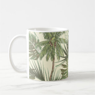 Tropische Blätter Vintage Palmblätter Kaffeetasse