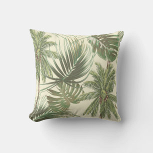 Tropische Blätter Vintage Palmblätter Kissen