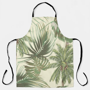 Tropische Blätter Vintage Palmblätter Schürze
