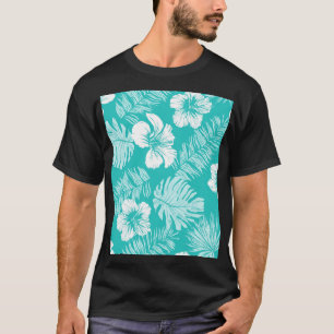 Tropische Blätter: Vintage-Pflanzenmuster T-Shirt