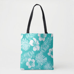Tropische Blätter: Vintage-Pflanzenmuster Tasche