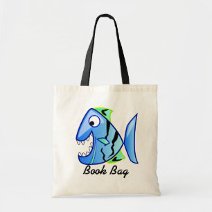 Tropische blaue Piranhabuchtasche Tragetasche