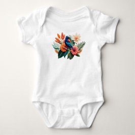 Tropische Bliss: Eine lebendige Fusion der Flora Baby Strampler