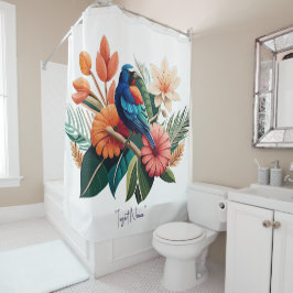 Tropische Bliss: Eine lebendige Fusion der Flora Duschvorhang