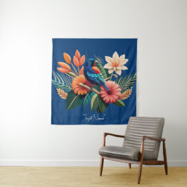 Tropische Bliss: Eine lebendige Fusion der Flora Wandteppich