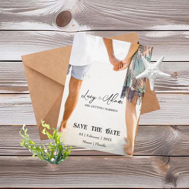 Tropische Bliss-Hochzeit speichern Sie das Datum Save The Date (Von Creator hochgeladen)