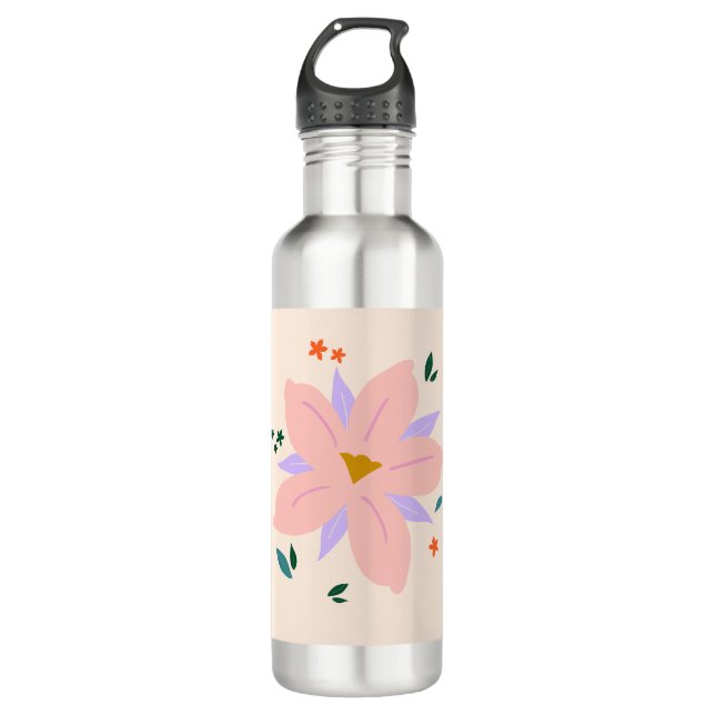 Tropische Blume | 02 Edelstahlflasche (Vorderseite)