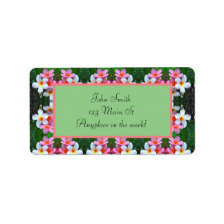 Tropische Blume Adressaufkleber