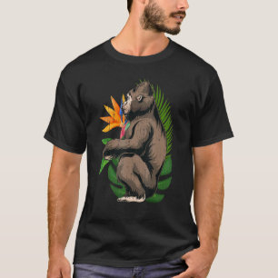 Tropische Blume Affentierzoo Exotische Tierart T-Shirt