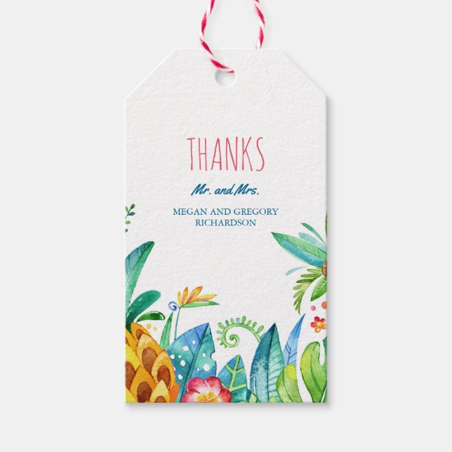 Tropische Blume am Strand Geschenkanhänger (Vorderseite)
