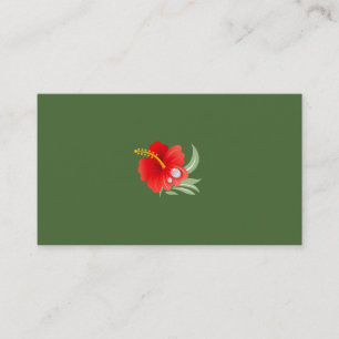 Tropische Blume (Basil Green) Visitenkarte