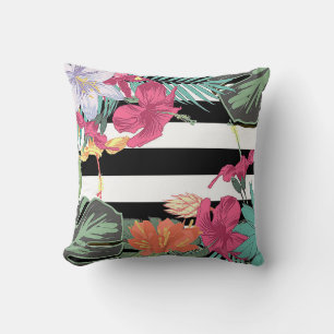 Tropische Blume Blätter Chic Botanical Kissen