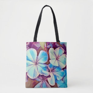 Tropische Blume Blau und Rosa Tasche