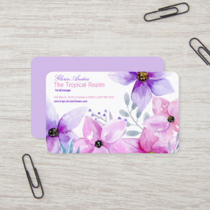 Tropische Blume Blumenkarte Visitenkarte