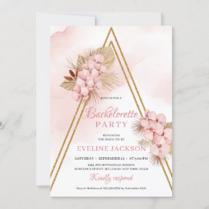 Tropische Blume Blush Orchid Bachelorette Einladung