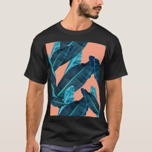 Tropische Blume, botanischer nahtloser Hintergrund T-Shirt