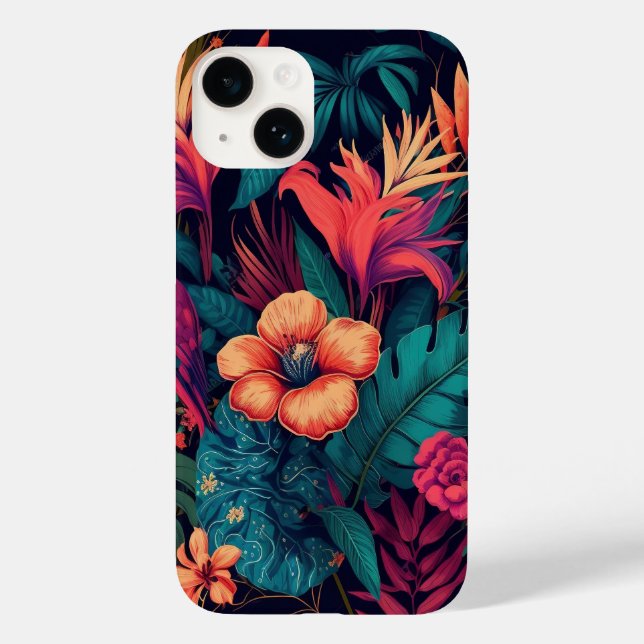 Tropische Blume Case-Mate iPhone 14 Hülle (Rückseite)