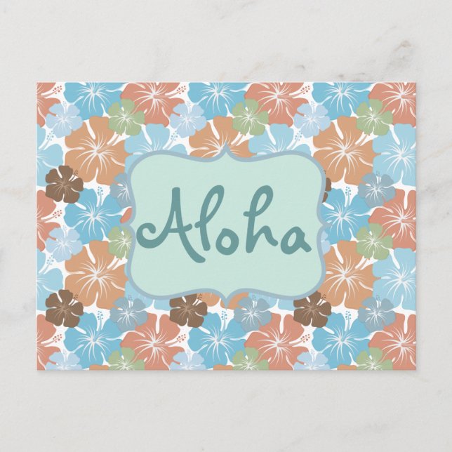 Tropische Blume des hawaiianischen Hibiskus Postkarte (Vorderseite)
