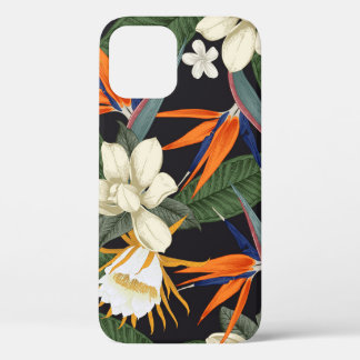 Tropische Blume, dunkler Hintergrund, nahtlos blüh Case-Mate iPhone Hülle
