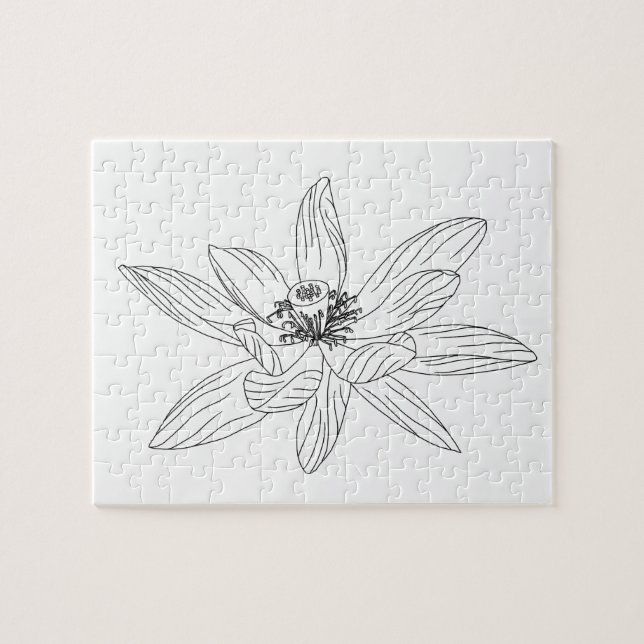 Tropische Blume Erwachsenenfarbpuzzle (Horizontal)