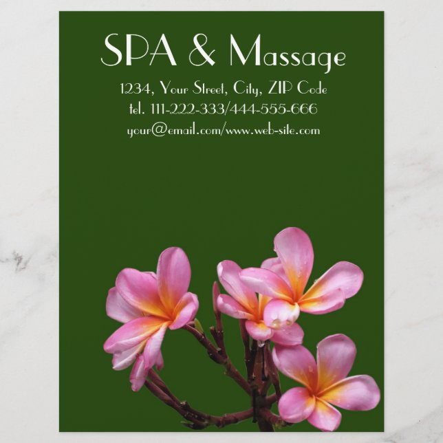 Tropische Blume Flyer (Vorne)