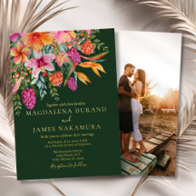 Tropische Blume Foto Grüne Hochzeit