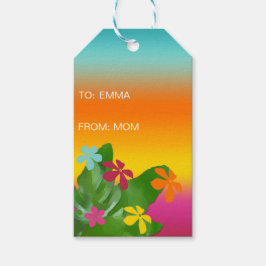 Tropische Blume Geschenkanhänger