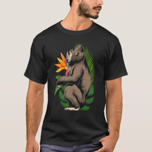 Tropische Blume Gorilla T-Shirt