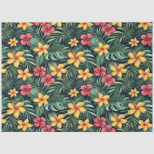 Tropische Blume Hibiskus Nahtloses Muster Seidenpapier