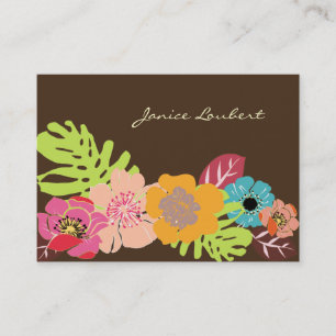 TROPISCHE BLUME/HINTERGRUND DES RETRO-BOLD VISITENKARTE