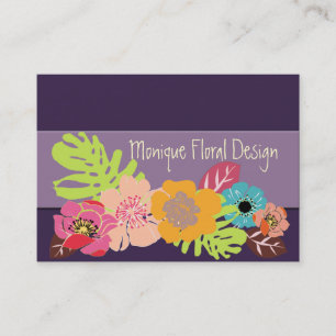 TROPISCHE BLUME/HINTERGRUND DES RETRO-BOLD VISITENKARTE