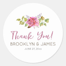 Tropische Blume Hochzeitsticker rund