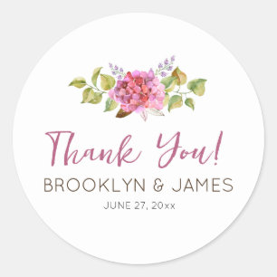 Tropische Blume Hochzeitsticker rund Runder Aufkleber