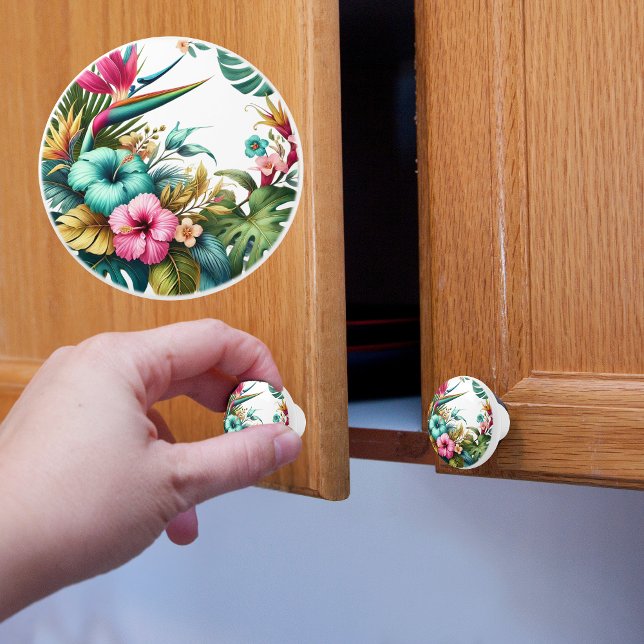 Tropische Blume Keramikknauf (Von Creator hochgeladen)