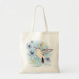 Tropische Blume, Kolibris. Tragetasche