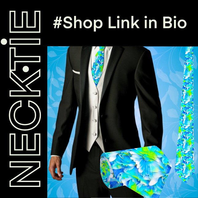 Tropische Blume Krawatte (Von Creator hochgeladen)